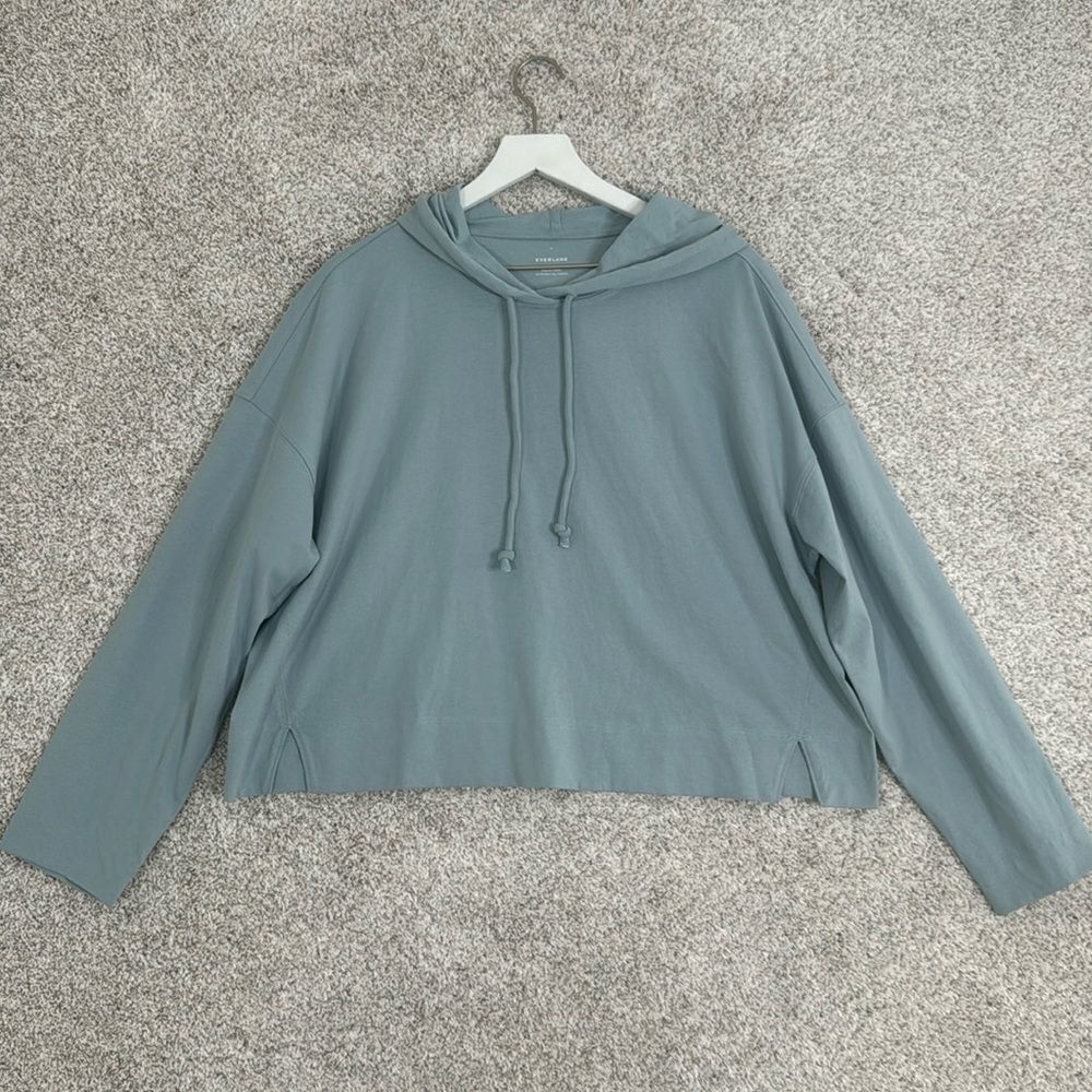 Everlane Light Blue Hoodie - Picture 2 of 12